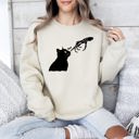 XXXL Sand Boop Cat Skeleton Ghost Halloween Western Vintage Pumpkin Retro Spooky Graphic Sweatshirt