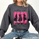 Small Dark Gray Heather What If The Anxious Skeleton Ghost Western Vintage Pumpkin Cowgirl Spooky Graphic Sweatshirt
