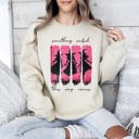 XL Sand What If The Anxious Skeleton Ghost Western Vintage Pumpkin Cowgirl Spooky Graphic Sweatshirt