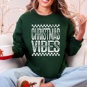 XL Forest Green Christmas Vibes Retro Vintage Festive Cozy Holiday Spirit Graphic Premium Sweatshirt