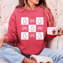  Christmas Geese Retro Cozy Winter Checkered Bows Tree Pattern Vintage Sweatshirt