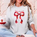 XXXL Ash Light Gray Christmas Geese Retro Coquette Bow Ribbon Winter Holiday Design Collection Sweatshirt