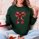 XXL Forest Green Christmas Geese Retro Coquette Bow Ribbon Winter Holiday Design Collection Sweatshirt