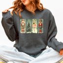 Medium Dark Gray Heather Christmas Nutcracker Ballet Vintage Snow Scene With Retro Typography Art Limited Edition Sweatshirt