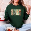 XL Forest Green Christmas Nutcracker Ballet Vintage Snow Scene With Retro Typography Art Limited Edition Sweatshirt