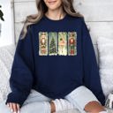 XXXL Navy Christmas Nutcracker Ballet Vintage Snow Scene With Retro Typography Art Limited Edition Sweatshirt