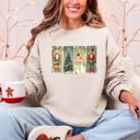 Large Sand Christmas Nutcracker Ballet Vintage Snow Scene With Retro Typography Art Limited Edition Sweatshirt