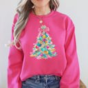  Colorful Christmas Tree Retro Graphic Artwork With Festive Motifs And Cozy Winter Vibes Sweatshirt
