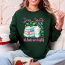  Dear Santa, My Books Were Naughty BookTok Christmas Quote Sweatshirt Book Lovers