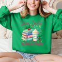XXL Irish Bright Green Dear Santa, My Books Were Naughty BookTok Christmas Quote Sweatshirt Book Lovers