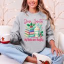 XXL Heather Sport Gray Dear Santa, My Books Were Naughty BookTok Christmas Quote Sweatshirt Book Lovers