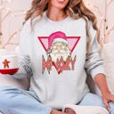 XXL Ash Light Gray Def Jolly Santa Retro Christmas Cheery Nostalgic Holiday Pun Limited Edition Sweatshirt