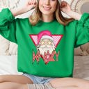Large Irish Bright Green Def Jolly Santa Retro Christmas Cheery Nostalgic Holiday Pun Limited Edition Sweatshirt