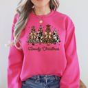  Howdy Christmas Western Santa Christmas Trees Holiday Western Theme Festive Cozy Sweatshirt