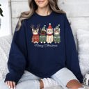  Meowy Christmas Santa Cats Paws Cozy Feline Cheer For Pet Lovers Everywhere Sweatshirt