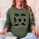  Merry Catmas Christmas Cat Lover Santa Pets Cozy Festive Holiday Cheer Sweatshirt