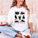 Large White Merry Catmas Christmas Cat Lover Santa Pets Cozy Festive Holiday Cheer Sweatshirt