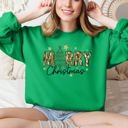  Merry Christmas Camo Santa And Christmas Tree Design Graphic Sweatshirt For Holidays