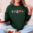 XXXL Forest Green Merry Christmas Santa Retro Vintage Festive Gingerbread Cheer Nostalgic Throwback Sweatshirt