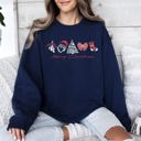 XXL Navy Merry Christmas Santa Retro Vintage Festive Gingerbread Cheer Nostalgic Throwback Sweatshirt