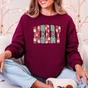  Merry Varsity Santa Checkered Christmas Vintage Edition Retro Holiday Sweatshirt