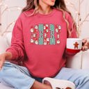  Merry Varsity Santa Checkered Christmas Vintage Edition Retro Holiday Sweatshirt