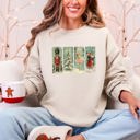 Small Sand Nutcracker Ballet Santa Christmas Retro Whimsical Holiday Graphic Cozy Sweatshirt