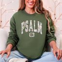 XXL Military Green Psalm 23 Camo Christmas Faith Gospel Cozy Vintage Holiday Seasonal Graphic Sweatshirt
