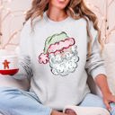  Retro Santa Christmas Stripes Nostalgic Holiday Print With Classic Vintage Charm Edition Sweatshirt