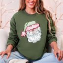  Retro Santa Christmas Stripes Nostalgic Holiday Print With Classic Vintage Charm Edition Sweatshirt
