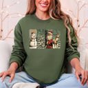  Santa Snowman Christmas Tree Reindeer Holiday Icons Cozy Festive Seasonal Sweatshirt