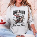 XXL Ash Light Gray Sorry Santa, I've Been Feral, Christmas Raccoon Holiday Mischief Collection Sweatshirt