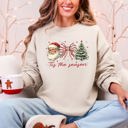  Tis The Season, Santa, Christmas Tree Graphic Sweatshirt