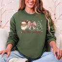 XXXL Military Green Tis The Season, Santa, Christmas Tree Graphic Sweatshirt