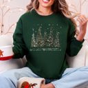 Medium Forest Green Winter Wonderland Christmas Trees Snow Scene With Pine Forest And Cozy Holiday Charm Sweatshirt