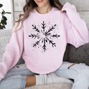  Snowflake Winter Cozy Nighttime Snowflake Pattern Across Winter Wonderland Sweatshirt