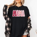  Adorable Mama Patterned Hearts Love Valentine Leopard Checkered Pumpkin Comfort Colors Tee
