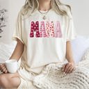 XL Ivory Cream Adorable Mama Patterned Hearts Love Valentine Leopard Checkered Pumpkin Comfort Colors Tee