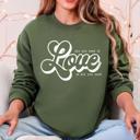  All You Need Is Love, Love Is All You Need Valentine's Day Retro Soft Cozy Sweatshirt