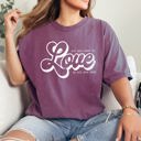 XXXL Berry Red All You Need Is Love, Love Is All You Need Autumn Leopard Pumpkin Print Comfort Colors Tee