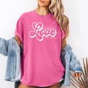 XXXL Crunchberry Pink All You Need Is Love, Love Is All You Need Autumn Leopard Pumpkin Print Comfort Colors Tee