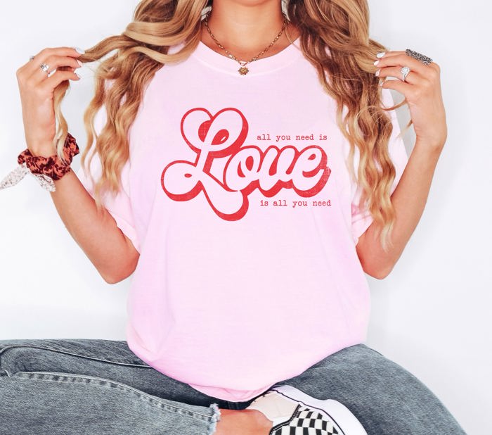 All You Need Is Love, Love Is All You Need Autumn Leopard Pumpkin Print Comfort Colors Tee