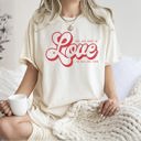 XL Ivory Cream All You Need Is Love, Love Is All You Need Autumn Leopard Pumpkin Print Comfort Colors Tee