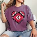 XXXL Berry Red Aztec Cowboy Heart Leopard Print Checkered Pumpkin Motifs Autumn Vibe Comfort Colors Tee