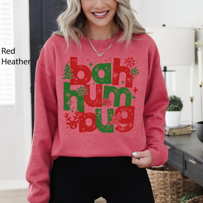 Bah Humbug Naughty List Anti Christmas Santa Party Holiday Graphic Cozy Sweatshirt
