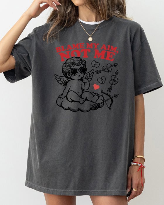 Blame My Aim, Not Me, Cupid Comfort Colors Tee