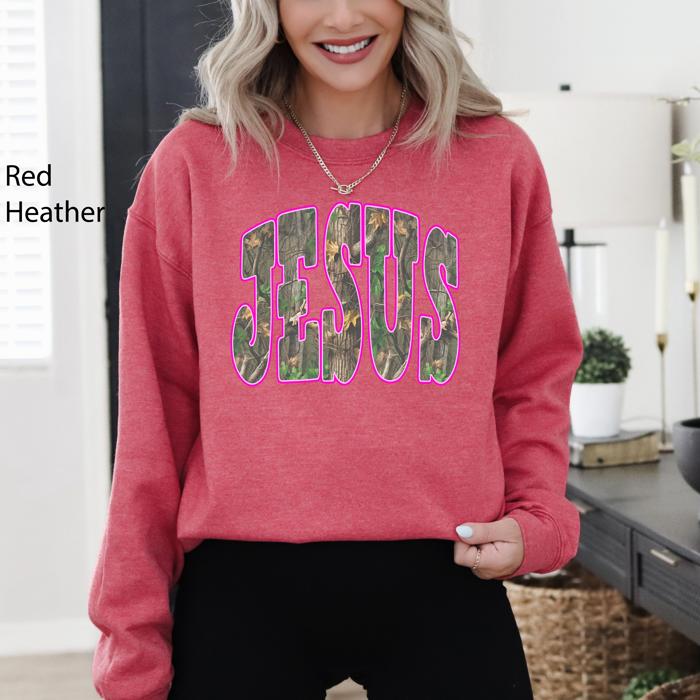 Camo Jesus Faith Gospel Country Christian Camouflage Rustic Western Gospel Messages Sweatshirt