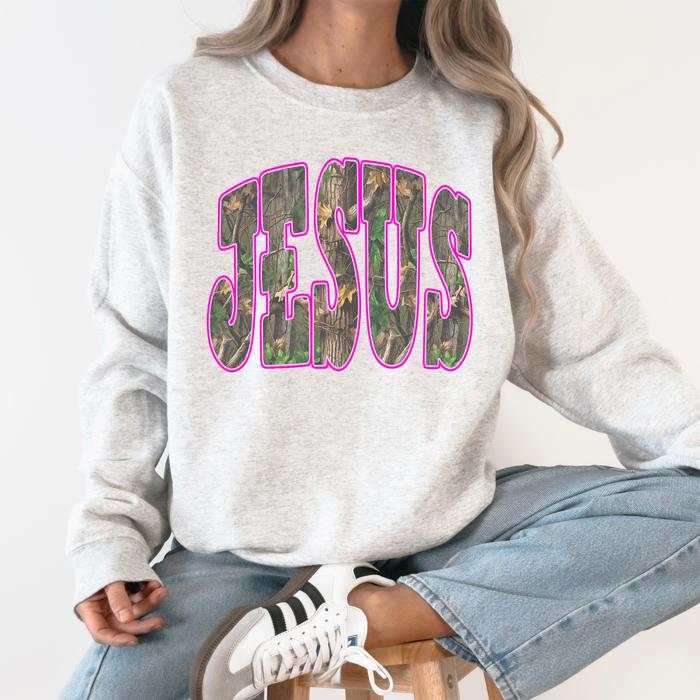 Camo Jesus Faith Gospel Country Christian Camouflage Rustic Western Gospel Messages Sweatshirt