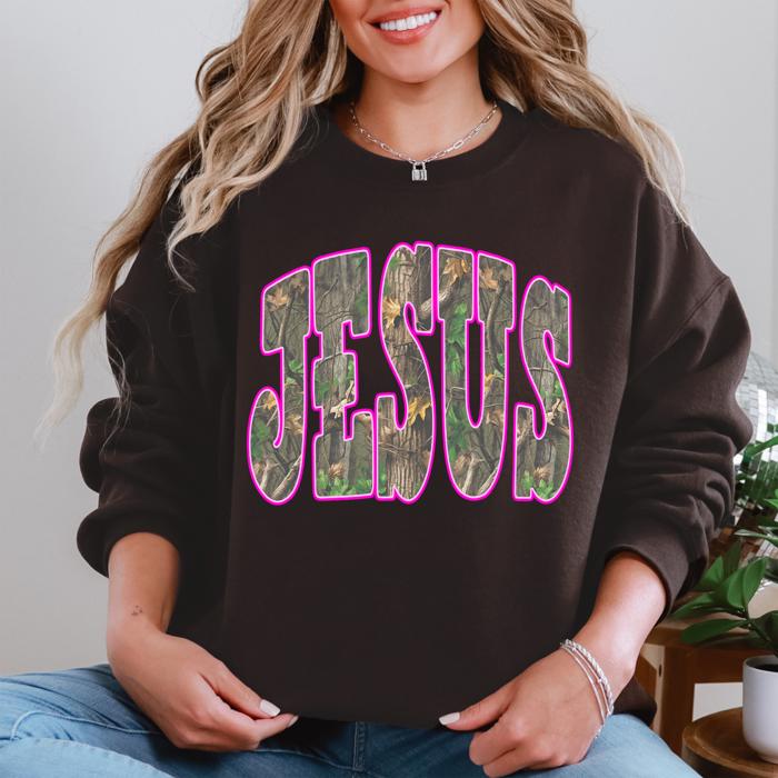Camo Jesus Faith Gospel Country Christian Camouflage Rustic Western Gospel Messages Sweatshirt