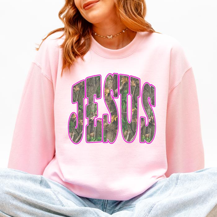 Camo Jesus Faith Gospel Country Christian Camouflage Rustic Western Gospel Messages Sweatshirt